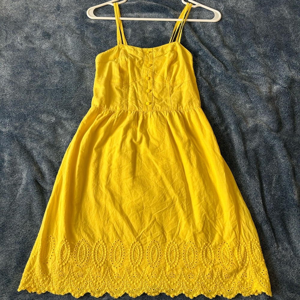 Xhilaration Bright Yellow Smocked Sundress